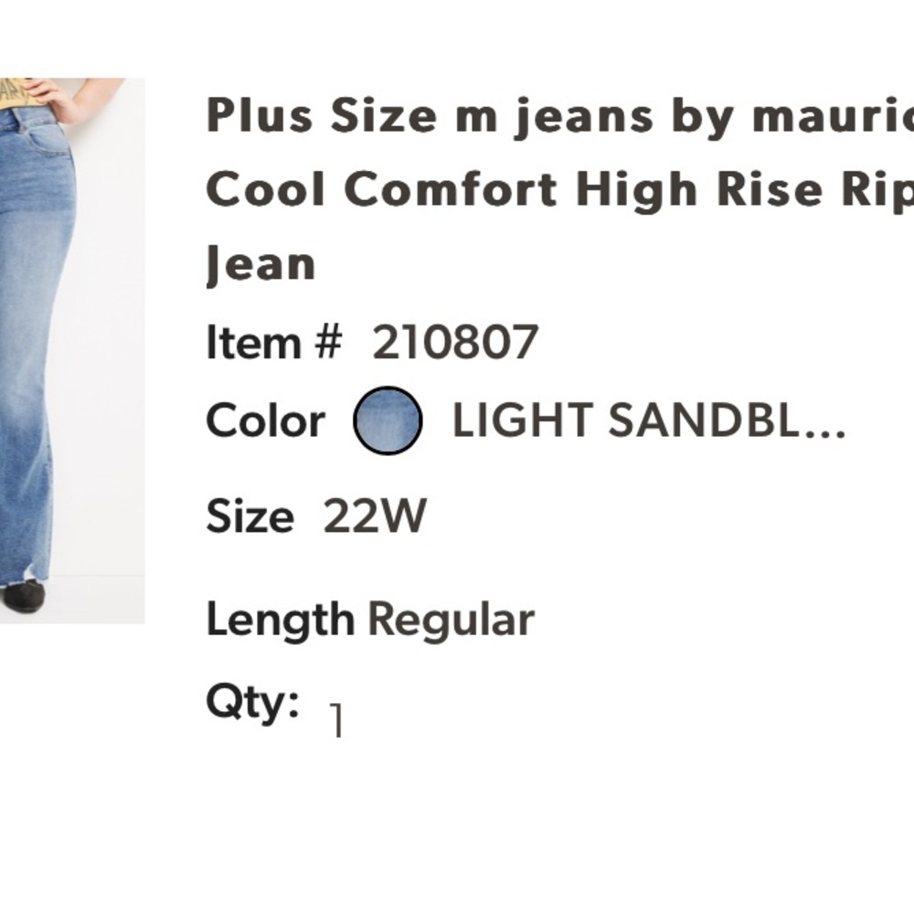 Plus Size m jeans by maurices™ Flare Cool Comfort High Rise Ripped Hem
Jean